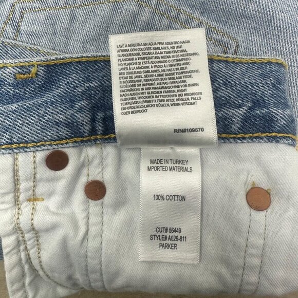 Agolde Parker Vintage Cut Off Jean Shorts Size 25 In Swapmeet Wash Distressed - Picture 5 of 12